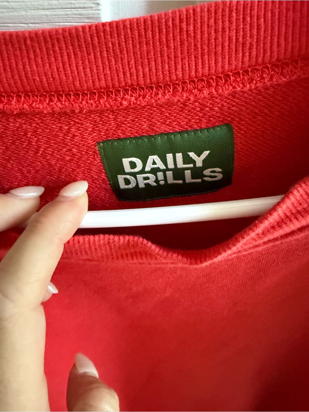 DAILY DRILLS Red Crewneck Sweatshirt - Picture 3 of 3
